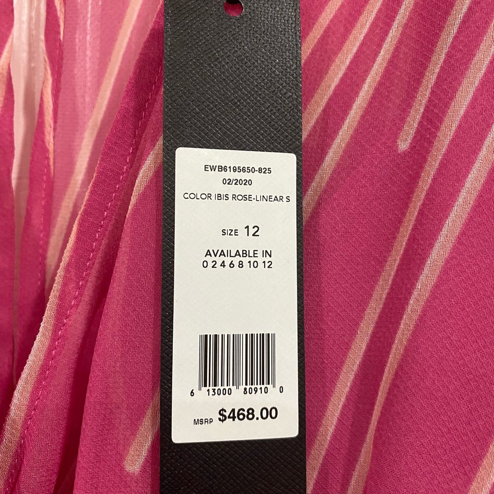 BCBGMAXAZRIA Striped Ruffle Dress - Picture 9 of 14